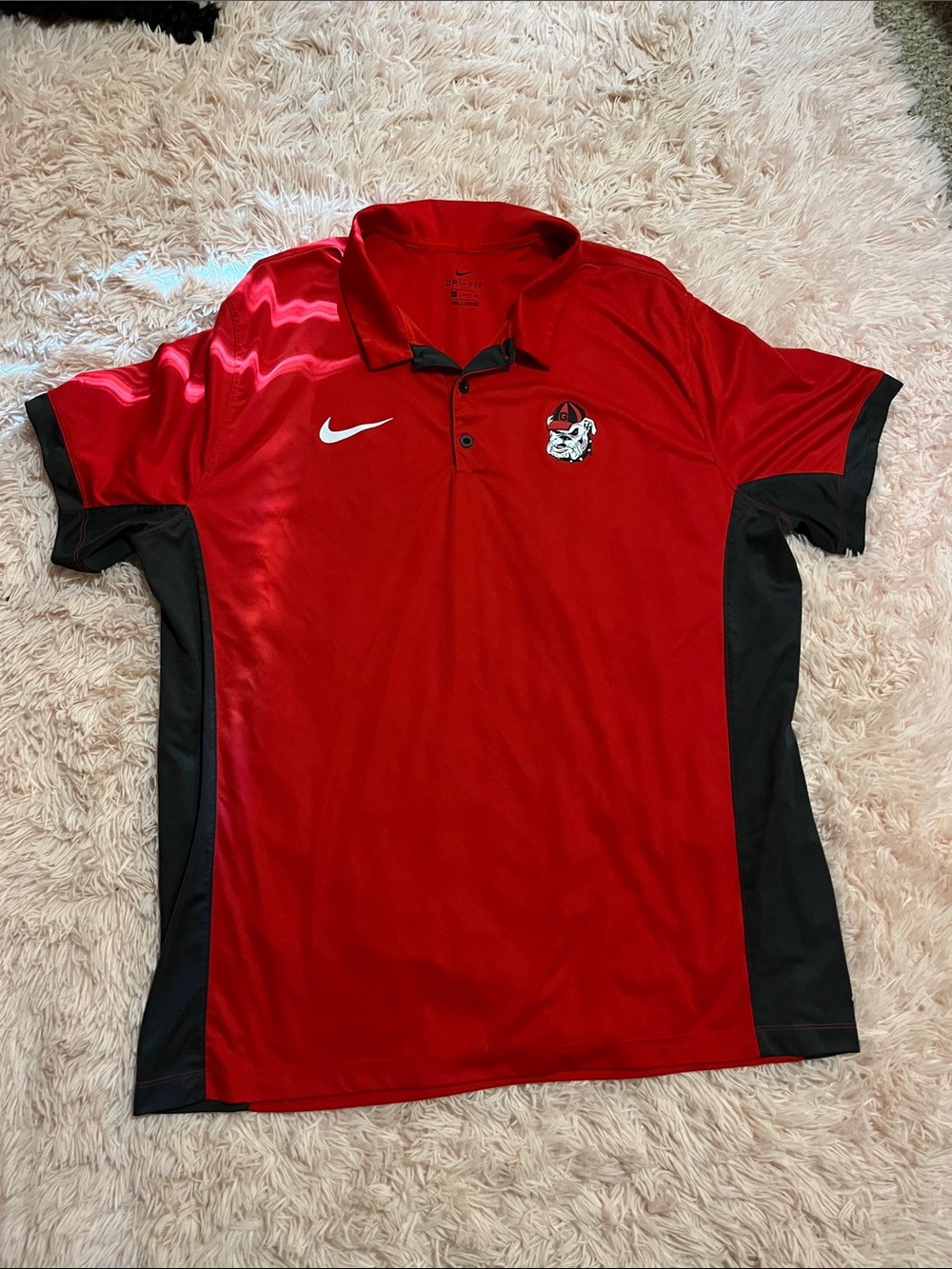 Nike Red and Black Team Polo Shirt